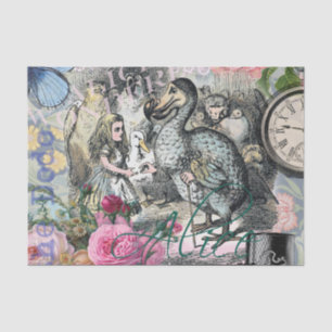 Alice Klassieke Wonderland Dodo Tenniel Kunst Tissuepapier