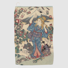 Alice Lost in Japan | Ukiyo-e Floating Wonderland Golfhanddoek