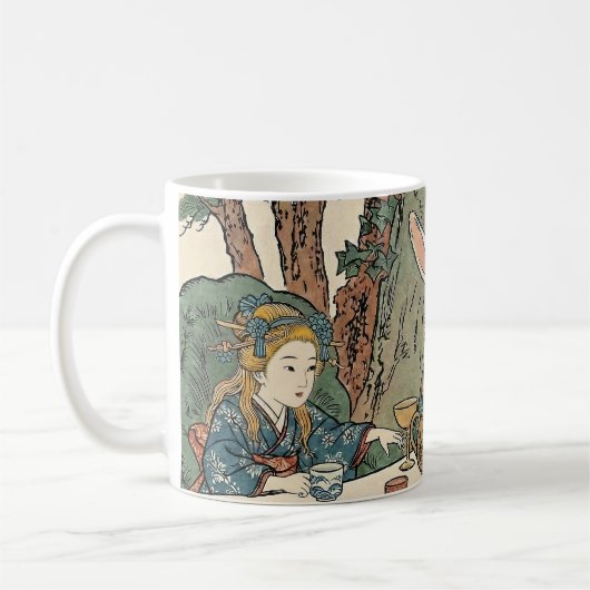 Alice Lost in Japan | Ukiyo-e Mad Tea Party Koffiemok (Links)
