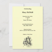 Alice Mad Hatter Tea Party Invitation Modèle (Dos)