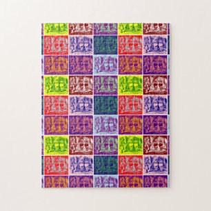 Alice meeting Tweedledum en Tweedledee pop art. Legpuzzel