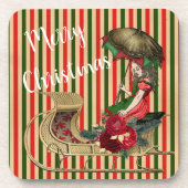 Alice Merry Kerstmis Bier Onderzetter (Voorkant)