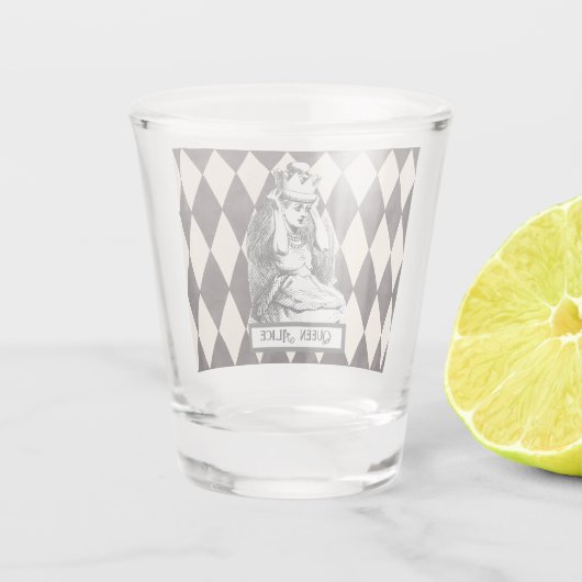 Alice met Crown Harlequin Shot Glas (Achterkant)