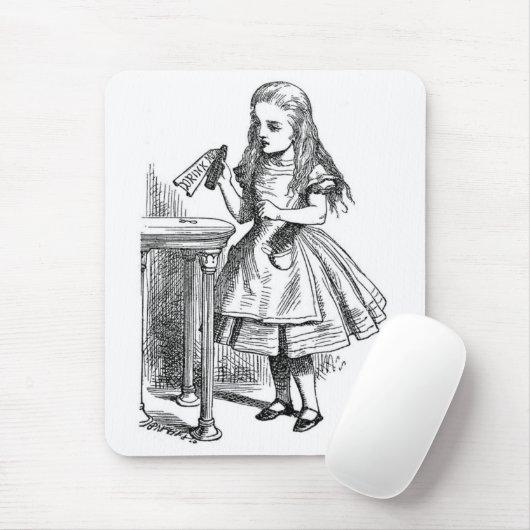 Alice met de fles "Drink me" Muismat (Met muis)