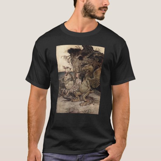 Alice met de Griffin en de Mock Turtle T-shirt (Voorkant)