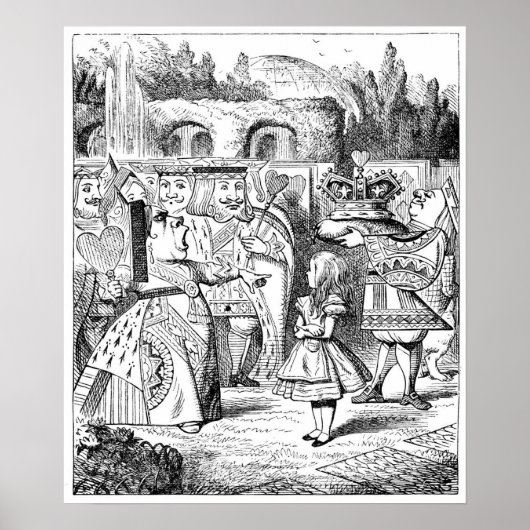 Alice met de Rode Koningin Poster (Voorkant)