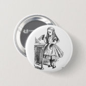 Alice met 'Drink me' fles Ronde Button 5,7 Cm (Voorkant /achterkant)