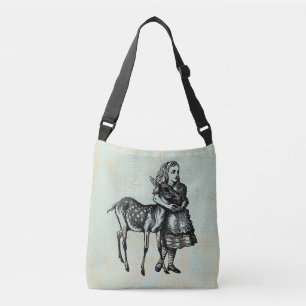Alice met Fawn Alice in Wonderland Art Crossbody Tas