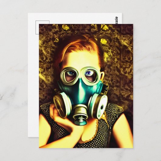 Alice met Red Hair in een Briefkaart met een gasma (Voorkant / Achterkant)