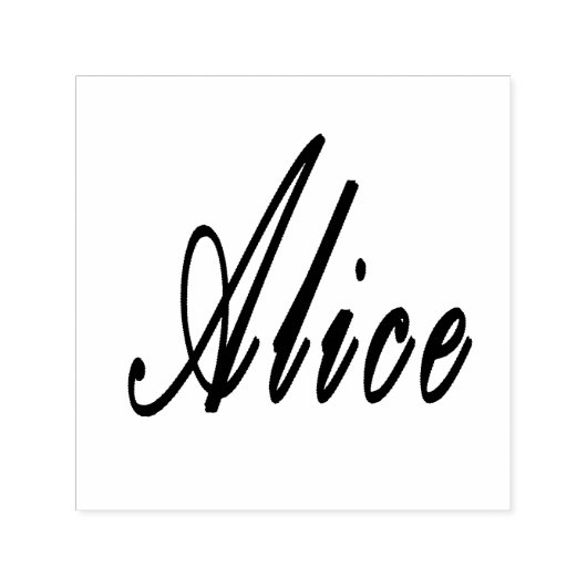 Alice Name Logo, Zelfinktende Stempel (Design)