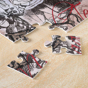 alice nonsens wonderland gordijn legpuzzel