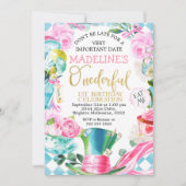 Alice Onederful 1er anniversaire Invitation (Devant)