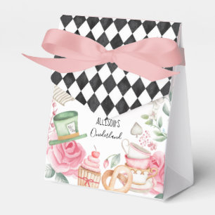 Alice Onederland Mad Tea Party Girl First Birthday Bedankdoosjes