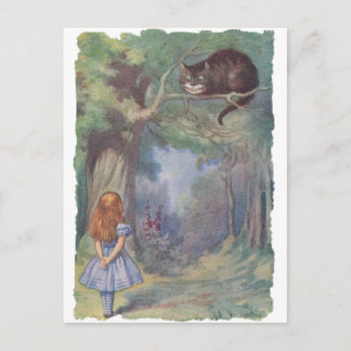 Alice ontmoet Cheshire Cat Briefkaart