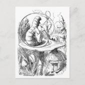 Alice ontmoet de Caterdepijler - Alice in Wonderla Briefkaart (Voorkant)