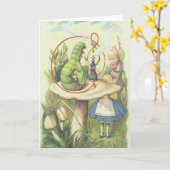 Alice ontmoet de Caterstyle Kaart (Gele Bloem)