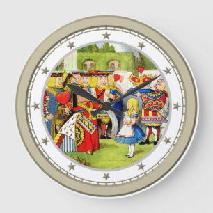 Alice ontmoet de hartenkoningin in Wonderland Grote Klok
