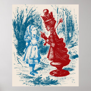 Alice ontmoet de Rode Koningin Poster