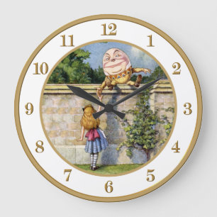 Alice ontmoet pompoen in Wonderland. Grote Klok