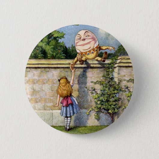 Alice ontmoet pompoen in Wonderland Ronde Button 5,7 Cm (Voorkant)