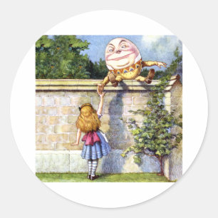 Alice ontmoet pompoen in Wonderland Ronde Sticker