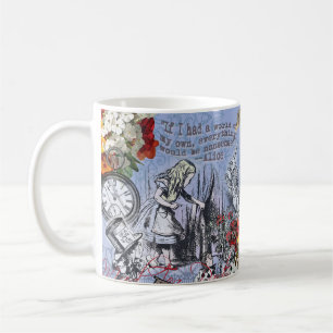 Alice onzin gordijn wonderland - Blauw Koffiemok