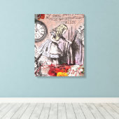 Alice onzin gordijn wonderland canvas afdruk (Insitu (Houten vloer))