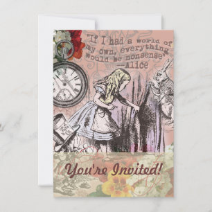 Alice onzin gordijn wonderland kaart