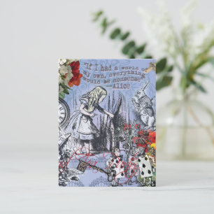 Alice onzin gordijn wonderland klassieker briefkaart