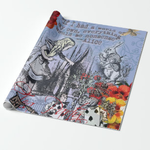 Alice onzin gordijn wonderland klassieker cadeaupapier