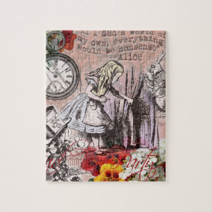 Alice onzin gordijn wonderland klassieker legpuzzel