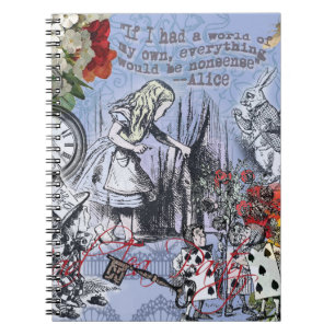 Alice onzin gordijn wonderland klassieker notitieboek