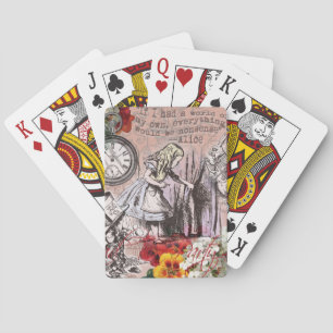 Alice onzin gordijn wonderland klassieker pokerkaarten