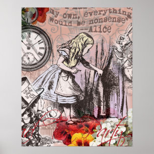 Alice onzin gordijn wonderland klassieker poster