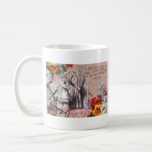 Alice onzin gordijn wonderland koffiemok (Links)