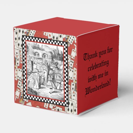 Alice op de koningin 1 bedankdoosjes (Achterkant)