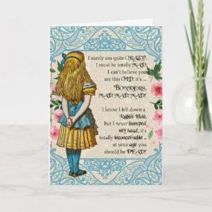 Alice over de heuvel verjaardagskaart - grappig kaart