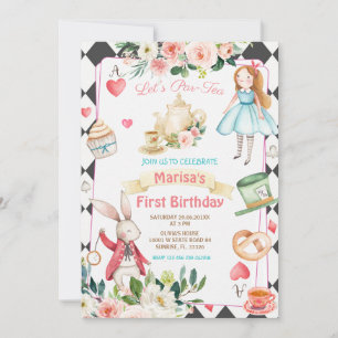 Alice Par-tea Floral Tea Birthday Girl Kaart