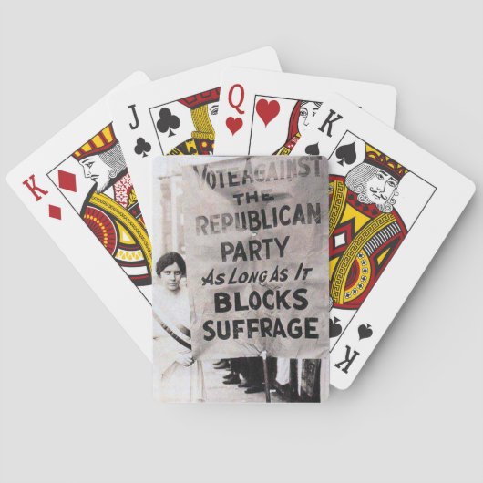 Alice Paul Protests Pokerkaarten (Achterkant)
