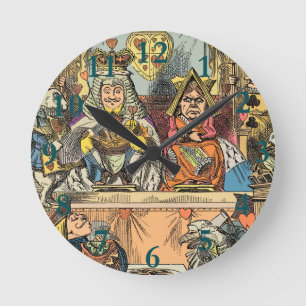 Alice Proces van de Schoppenboer Vintage Ronde Klok