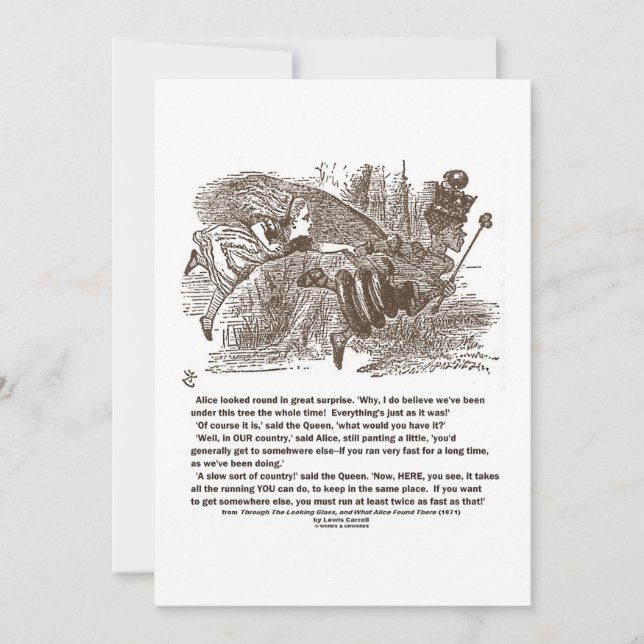 Alice Queen draait twee keer zo snel als haar plek (Voorkant)