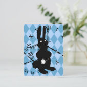 Alice Rabbit Late Briefkaart (Staand voorkant)