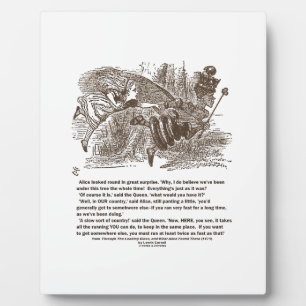 Alice Red Queen die op dezelfde plek blijft Fotoplaat