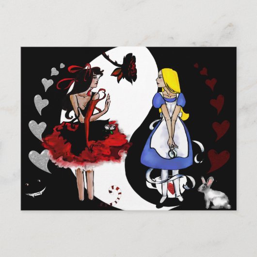 Alice Reflecteerde Briefkaart (Voorkant)