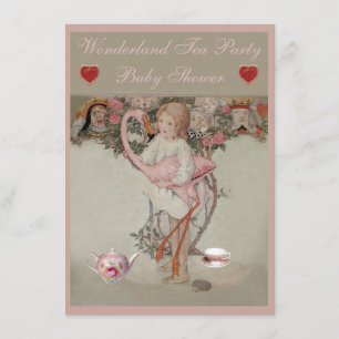Alice & Roze Baby shower Tea Party Kaart