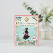 Alice & Roze Flamingo Graduation Party Kaart (Staand voorkant)