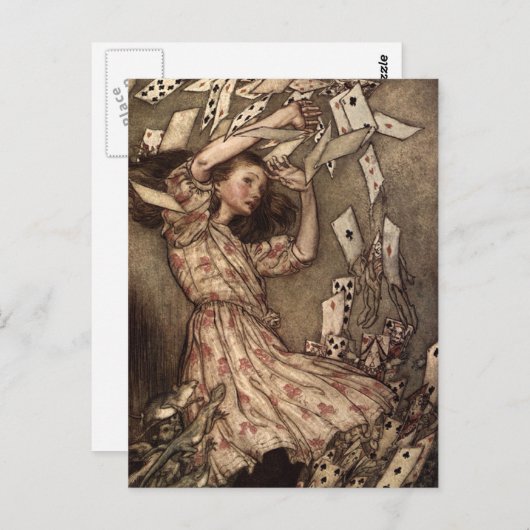 Alice s'agite en jouant aux cartes (Devant / Derrière)