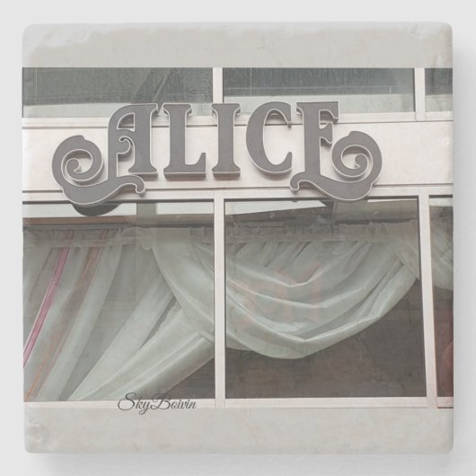 Alice shop stenen onderzetter (Voorkant)