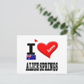 ALICE SPRINGS - I Love - Briefkaart (Staand voorkant)