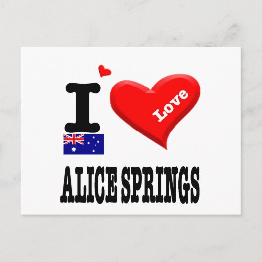 ALICE SPRINGS - I Love - Briefkaart (Voorkant)